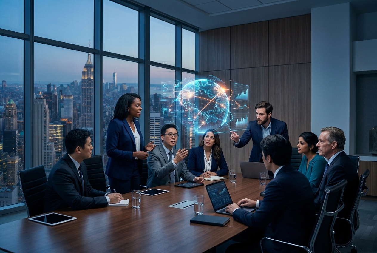 GlobeSync Consultancy Services Boardroom Meeting